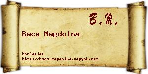 Baca Magdolna névjegykártya